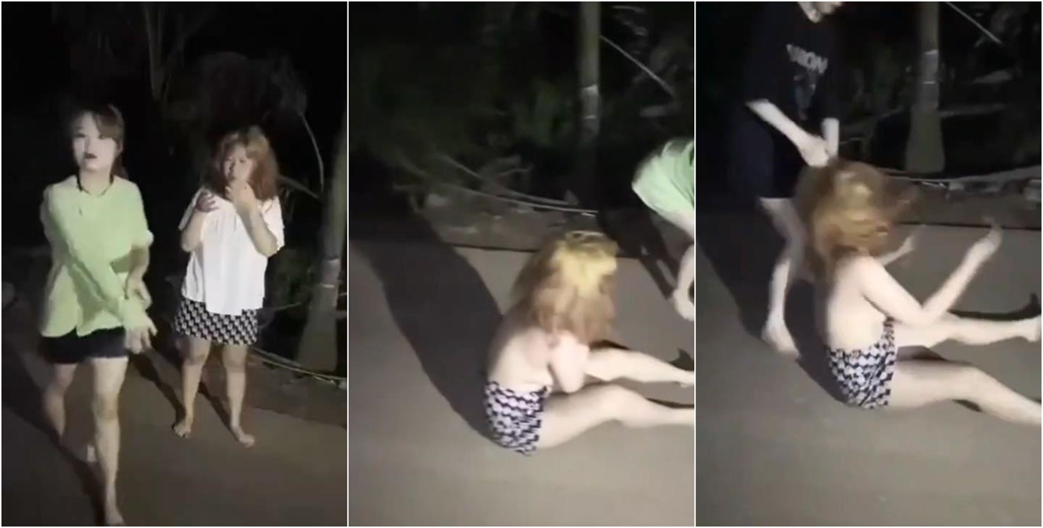 女孩户外遭同学扒光衣服霸凌